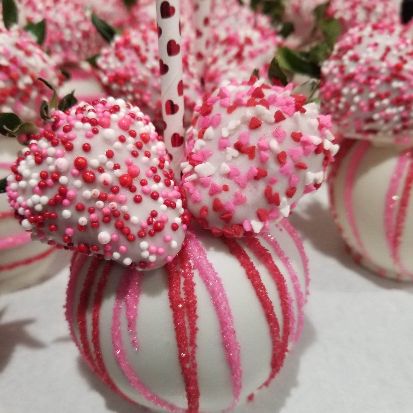 Strawberry-topped candy apples